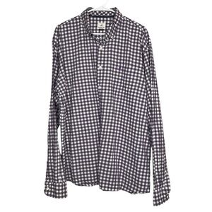 Johnnie O Hanging Out Button Down Shirt Mens Size XXL Purple Check Long Sleeve